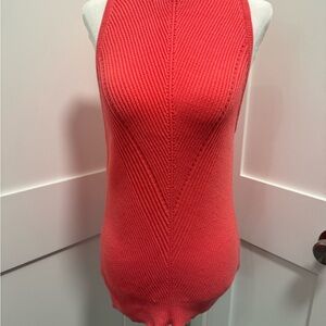 GAP Coral Ribbed Sleeveless Sweater
